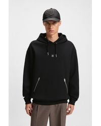 HUGO - Black Men's Hooded Sweatshirts Size M - Lyst