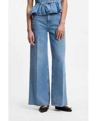 HUGO - Wide-Leg-Fit Jeans - Lyst