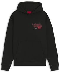 HUGO - Sudadera Dagethood Con Motivo Floral Y Capucha - Lyst