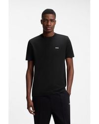 BOSS - Stretch-Cotton T-Shirt With Logo Detail - Lyst