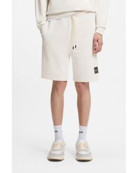 HUGO - Cotton-Terry Shorts With Tortoiseshell Logo - Lyst