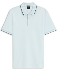 BOSS - Slim-Fit Poloshirt Aus Merzerisierter Baumwolle - Lyst