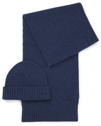 BOSS - Wool-Blend Beanie Hat And Scarf Gift Set - Lyst