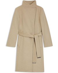 BOSS - Mantel Met Riem Van Scheerwol En Kasjmier - Lyst