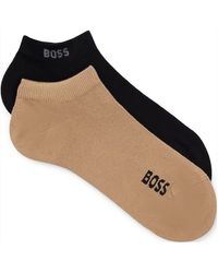 BOSS - Lot de deux paires de chaussettes hauteur cheville à logos - Lyst
