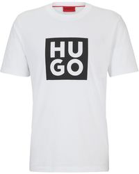 HUGO - Daltor Logo Print T Shirt - Lyst