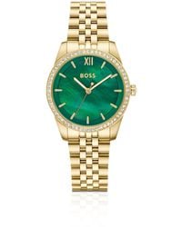 BOSS - Graceful-Dial Watch With Crystal-Set Bezel - Lyst
