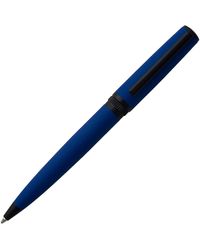 BOSS - Kugelschreiber mit gummiertem Finish in Blau und Logo-Ring - Lyst