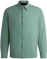 BOSS - Relaxed-Fit Overshirt Van Een Hoogwaardige Wolmix Met Stretch - Lyst