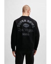 BOSS - X Nfl Cotton-blend Sweatshirt With Metallic Print - Lyst