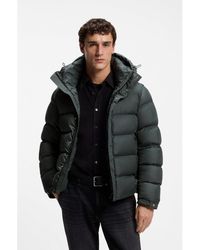 BOSS - Water-Repellent Hooded Puffer Jacket - Lyst
