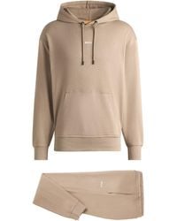 BOSS - Cotton-Terry Tracksuit Set With Contrast Logos - Lyst