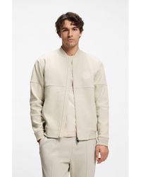 BOSS - Cotton-Blend Sweatshirt With Tennis-Themed Logo - Lyst