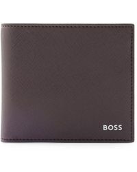 BOSS - Structured Wallet With Signature Stripe And Logo Detail - Lyst