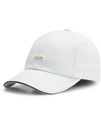 BOSS - Cotton Cap With Metal Logo Lettering - Lyst