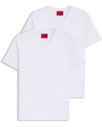 HUGO - V Neck Hort Leeve T-hirt - Lyst