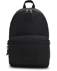 HUGO - Sac À Dos En Tissu Ripstop Avec Patch À Logo Revisité - Lyst