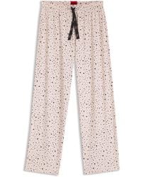 HUGO - Pantalones De Pijama Estampados En Modal Elástico Y Algodón - Lyst