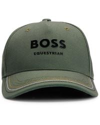 BOSS - Equestrian Cap With Logo - Lyst
