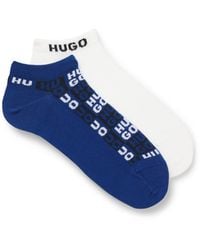 HUGO - Two-Pack Of Ankle-Length Socks With Logo Intarsia - Lyst