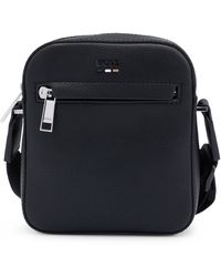 BOSS - Reporter Bag In Grained Faux Leather - Lyst