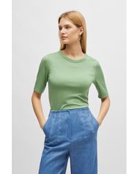 BOSS - T-shirt Slim Fit en modal stretch mélangé - Lyst