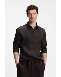BOSS - By Beckham Relaxed-Fit Linen Shirt - Lyst