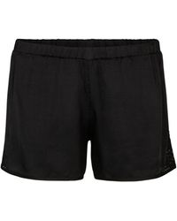 BOSS - Pyjama-Shorts aus Satin mit verdecktem Bund und Monogramm-Details - Lyst