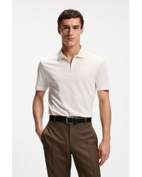 BOSS - White Men's Polo Shirts Size L - Lyst