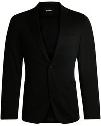BOSS - Slim-fit Jacket In Patterned Performance-stretch Jersey - Lyst