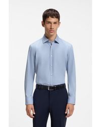 HUGO - Plain Slim-fit Cotton Shirt: 'c-jenno' - Lyst