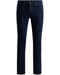 BOSS - Blaue Slim-Fit Jeans aus komfortablem Stretch-Denim - Lyst