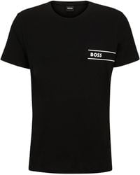 BOSS - Cotton-jersey Underwear T-shirt With Logo Print - Lyst