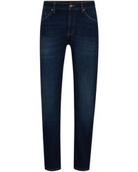 BOSS - Tapered-fit Jeans Van Superzacht Italiaans Denim - Lyst