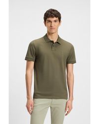 BOSS - Stretch-Cotton Slim-Fit Polo Shirt With Logo Patch - Lyst