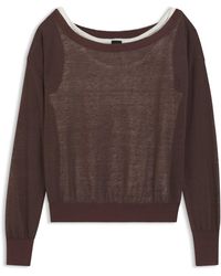 BOSS - Jersey De Lino Y Algodón Con Capa Interior - Lyst