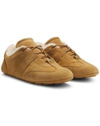 BOSS - X Steiff Suede Trainers With Teddy-Fabric Trims - Lyst