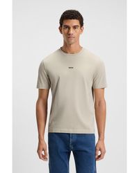 BOSS - Relaxed-Fit T-Shirt With A Layered Logo Print - Lyst