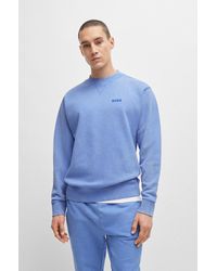 BOSS - Cotton-terry Relaxed-fit Sweatshirt With Logo Detail - Lyst