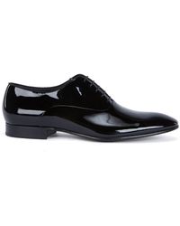 BOSS by HUGO BOSS Highline Patent Leather Loafers in Black for Men - Lyst