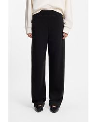 BOSS - Cotton-Blend Tracksuit Bottoms With Lustrous Piping - Lyst
