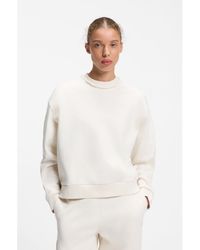 HUGO - Relaxed-Fit Cotton Sweatshirt With Logo Embroidery - Lyst