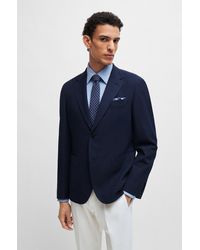 BOSS - Slim-fit Jacket In A Performance-stretch Wool Blend - Lyst