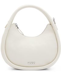 BOSS by HUGO BOSS - Faux-leather Crossbody Bag With Logo Lettering - Lyst