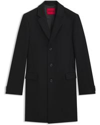 HUGO - Slim-Fit Mantel Aus Woll-Mix Mit Kaschmir - Lyst