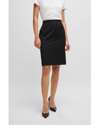 BOSS - Slim-Fit Pencil Skirt - Lyst