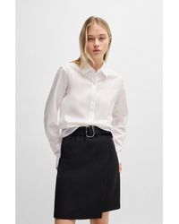HUGO - Regular-Fit Blouse - Lyst