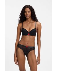 HUGO - Lace Push-Up Bra - Lyst