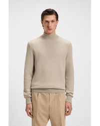 BOSS - Mock-Neck Sweater - Lyst