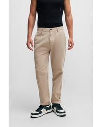 HUGO - Tapered-fit Chinos In Cotton Gabardine - Lyst